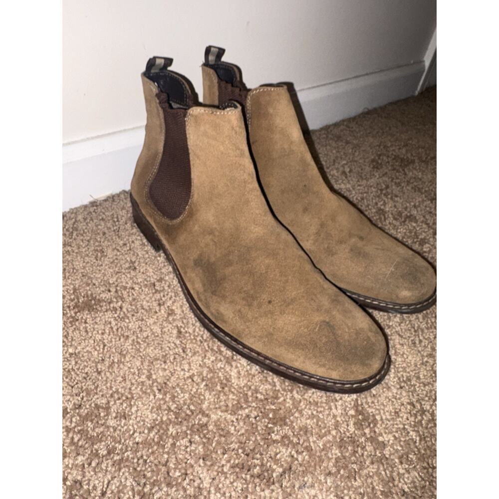 Crown Vintage Chelsea Boots Men’s Size 13 Brown Suede Ankle Slip On Boots